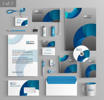 灰底藍色弧形設(shè)計VI 構(gòu)筑現(xiàn)代企業(yè)視覺形象的藝術(shù)與策略