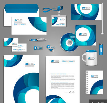 藍色圓形VI設(shè)計 塑造企業(yè)形象的藝術(shù)